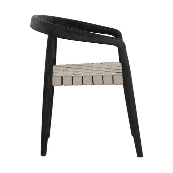 Cayman Dining Armchair Charcoal Teak Wood-Outdoor Dining Chairs-SUNPAN-LOOMLAN