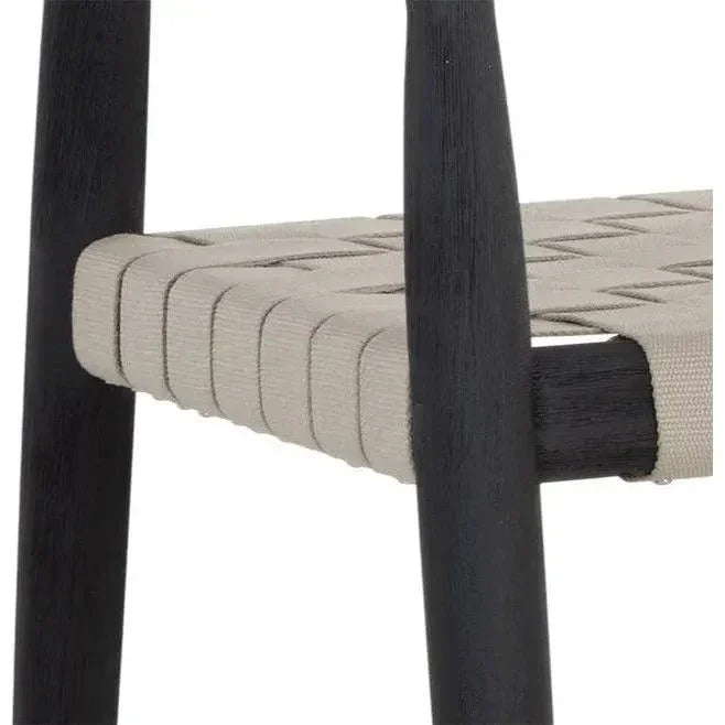 Cayman Dining Armchair Charcoal Teak Wood-Outdoor Dining Chairs-SUNPAN-LOOMLAN