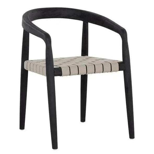 Cayman Dining Armchair Charcoal Teak Wood-Outdoor Dining Chairs-SUNPAN-LOOMLAN