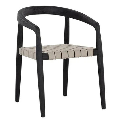 Cayman Dining Armchair Charcoal Teak Wood-Outdoor Dining Chairs-SUNPAN-LOOMLAN