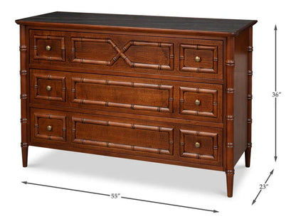 Cayman Wooden Brown Commode Chest - LOOMLAN - Sarreid - Chests