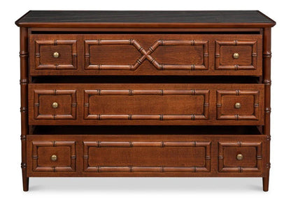 Cayman Wooden Brown Commode Chest - LOOMLAN - Sarreid - Chests