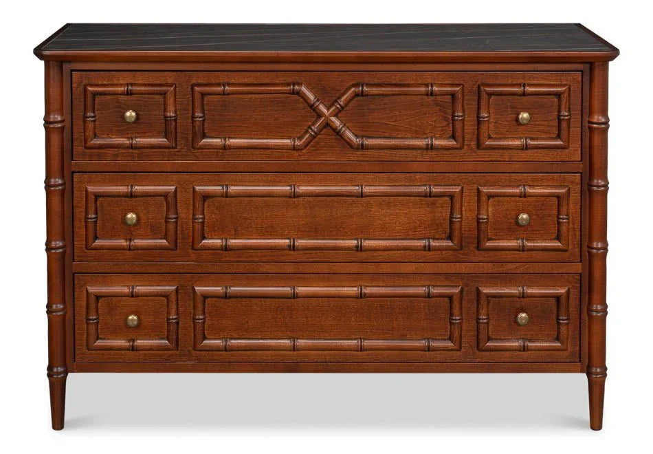 Cayman Wooden Brown Commode Chest - LOOMLAN - Sarreid - Chests