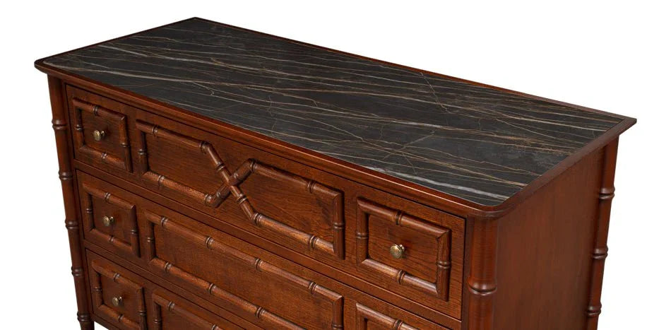 Cayman Wooden Brown Commode Chest - LOOMLAN - Sarreid - Chests