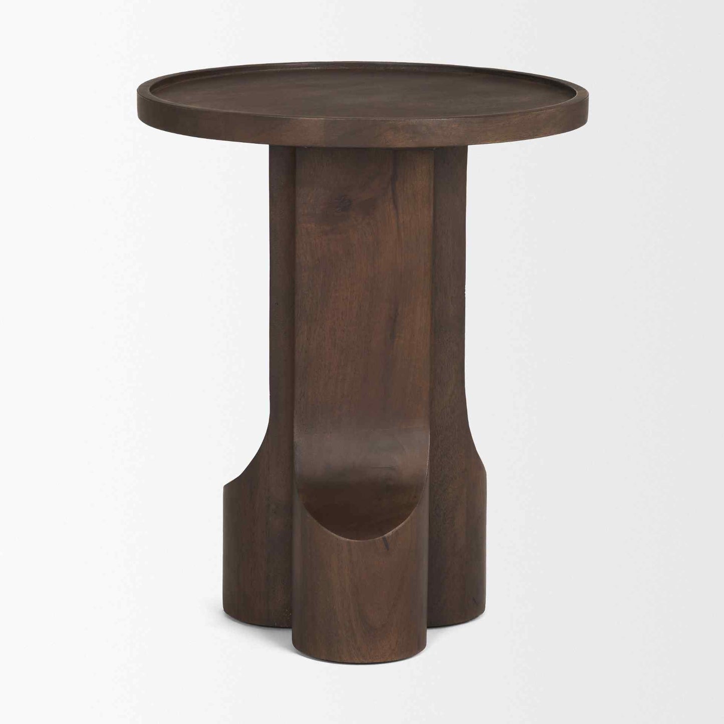Cayson Wooden Sculptural Accent Table