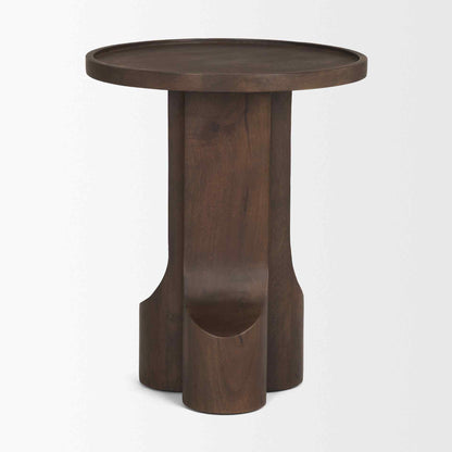 Cayson Wooden Sculptural Accent Table
