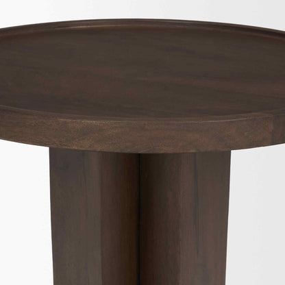 Cayson Wooden Sculptural Accent Table