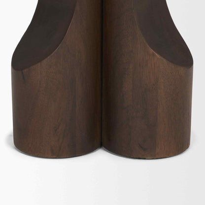 Cayson Wooden Sculptural Accent Table