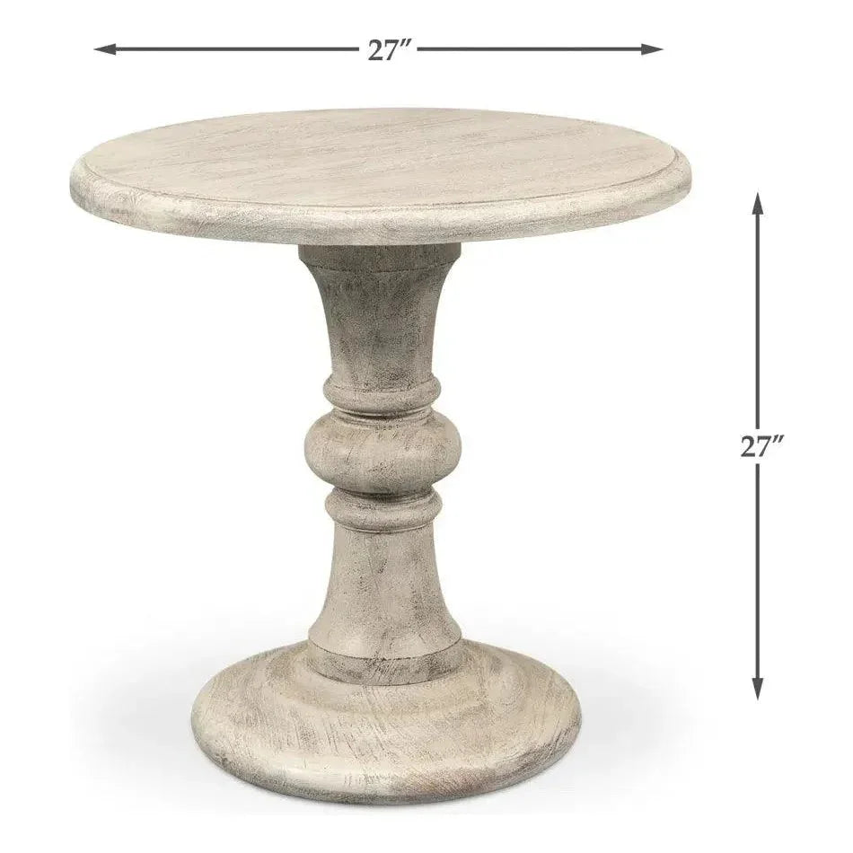 Cecelia Pedestal Table - LOOMLAN - Sarreid - Side Tables