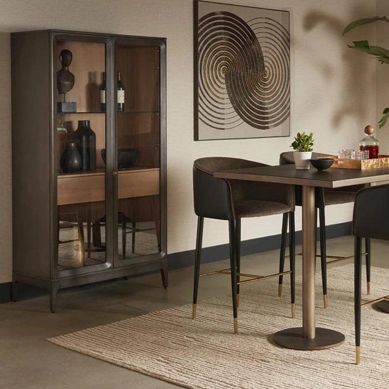 Cecilia Display Cabinet Mid - Century Glass Doors - LOOMLAN - SUNPAN - Buffets & Curios