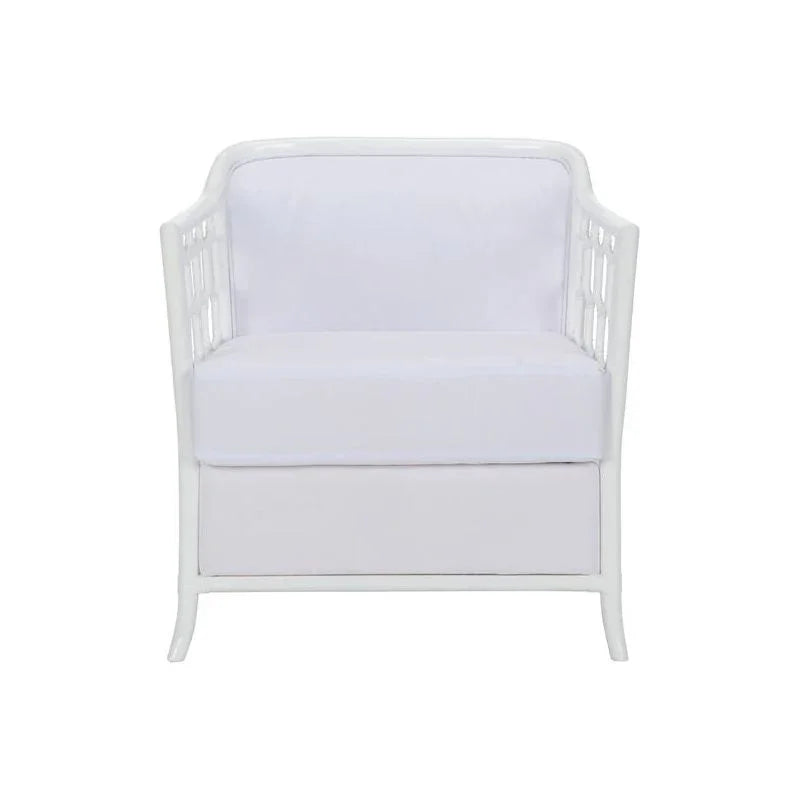 Cefalu Honeycomb Pattern White Lounge Chair - LOOMLAN - Wildwood - Accent Chairs