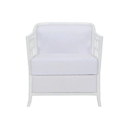 Cefalu Honeycomb Pattern White Lounge Chair - LOOMLAN - Wildwood - Accent Chairs