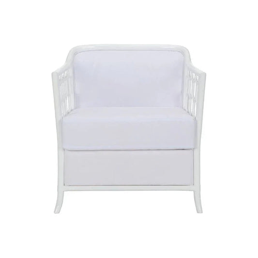 Cefalu Honeycomb Pattern White Lounge Chair - LOOMLAN - Wildwood - Accent Chairs