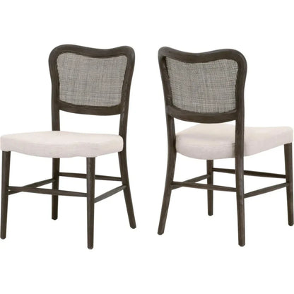 Cela Fabric Armless Dining Chair 2PC - LOOMLAN - Essentials For Living - Dining Chairs