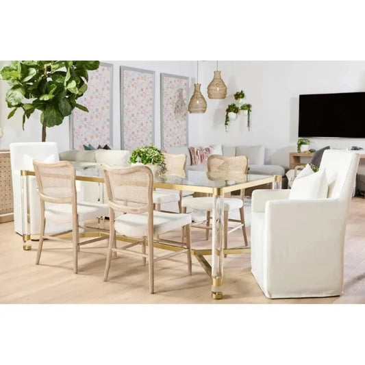 Cela Fabric Armless Dining Chair 2PC - LOOMLAN - Essentials For Living - Dining Chairs