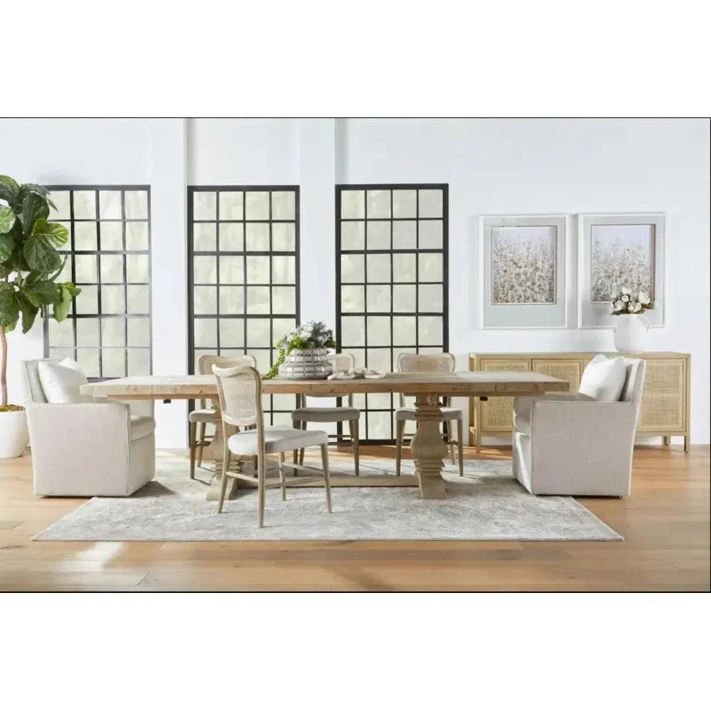 Cela Fabric Armless Dining Chair 2PC - LOOMLAN - Essentials For Living - Dining Chairs