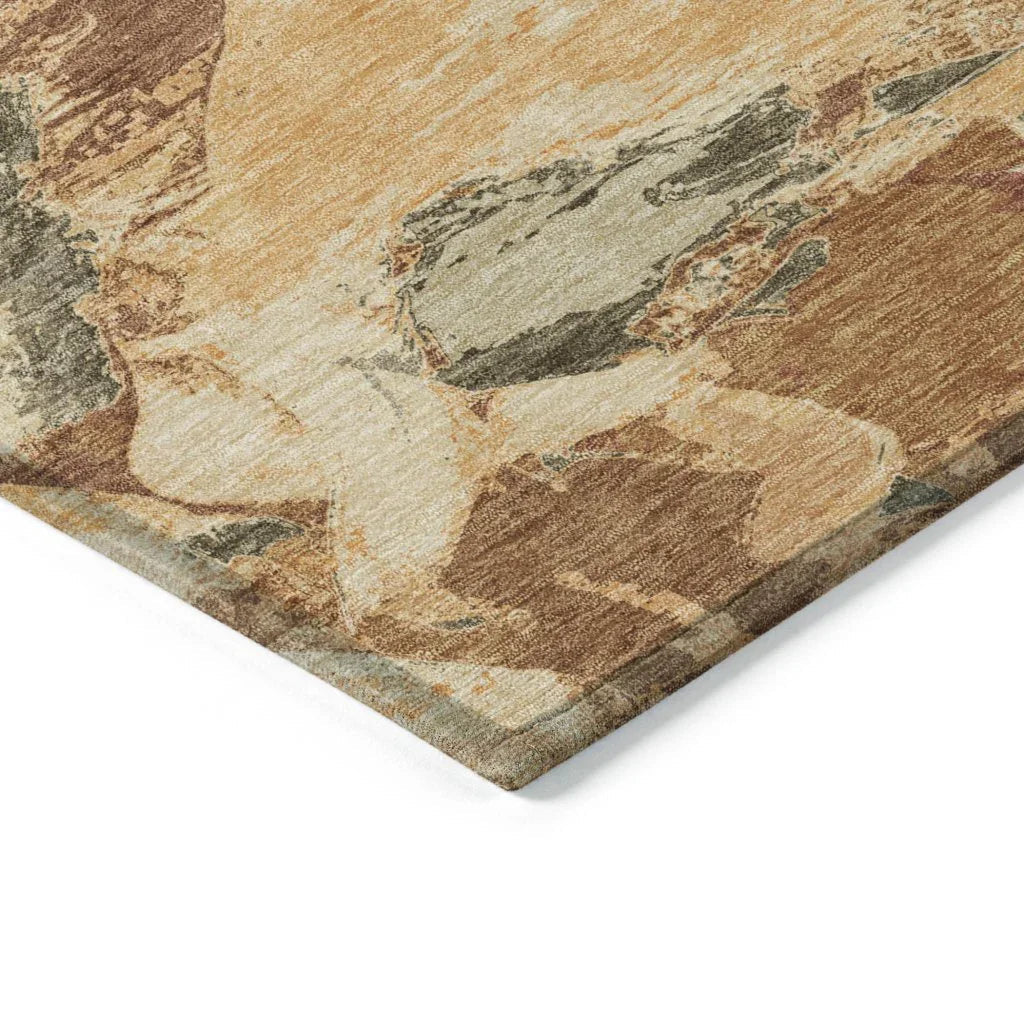 Celantha Orange Washable Indoor - Outdoor Rug - LOOMLAN - LOOMLAN Rugs - Outdoor Rugs