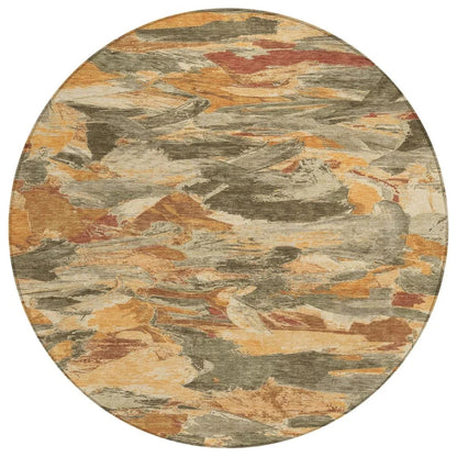 Celantha Orange Washable Indoor - Outdoor Rug - LOOMLAN - LOOMLAN Rugs - Outdoor Rugs