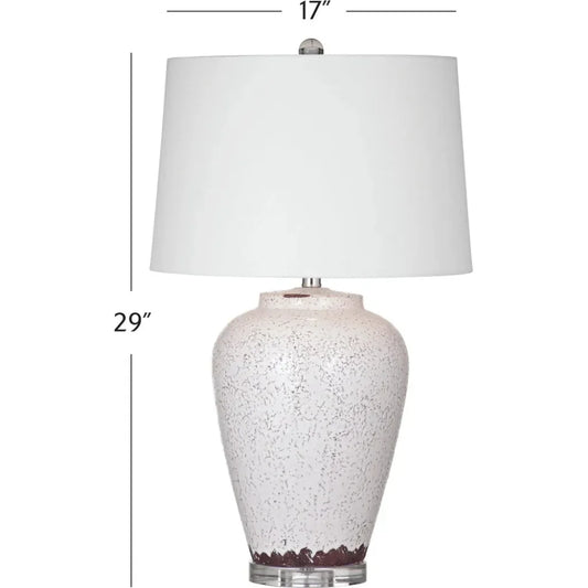 Celburne White Ceramic Table Lamp - LOOMLAN - Bassett Mirror - Table Lamps