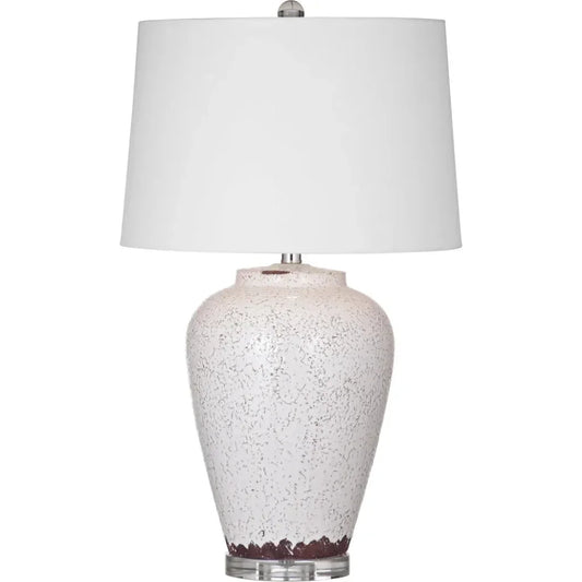 Celburne White Ceramic Table Lamp - LOOMLAN - Bassett Mirror - Table Lamps