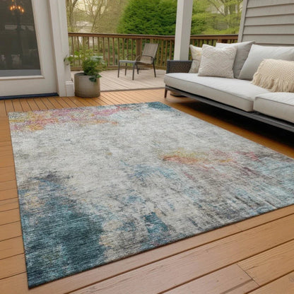 Celera Teal Washable Indoor - Outdoor Rug - LOOMLAN - LOOMLAN Rugs - Outdoor Rugs