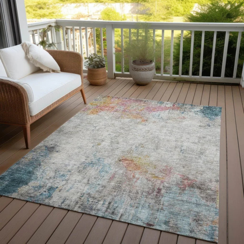 Celera Teal Washable Indoor - Outdoor Rug - LOOMLAN - LOOMLAN Rugs - Outdoor Rugs