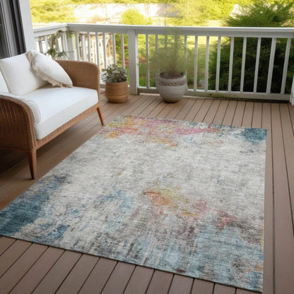 Celera Teal Washable Indoor - Outdoor Rug - LOOMLAN - LOOMLAN Rugs - Outdoor Rugs