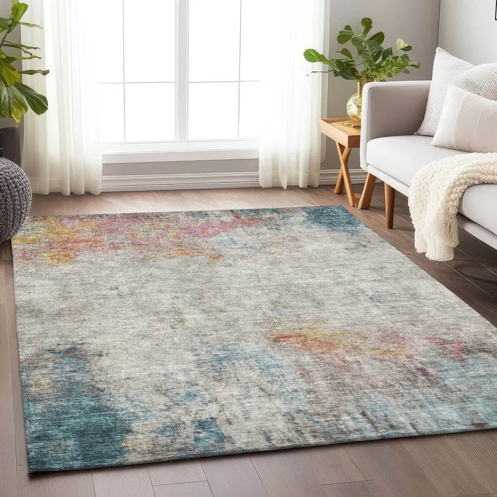 Celera Teal Washable Indoor - Outdoor Rug - LOOMLAN - LOOMLAN Rugs - Outdoor Rugs