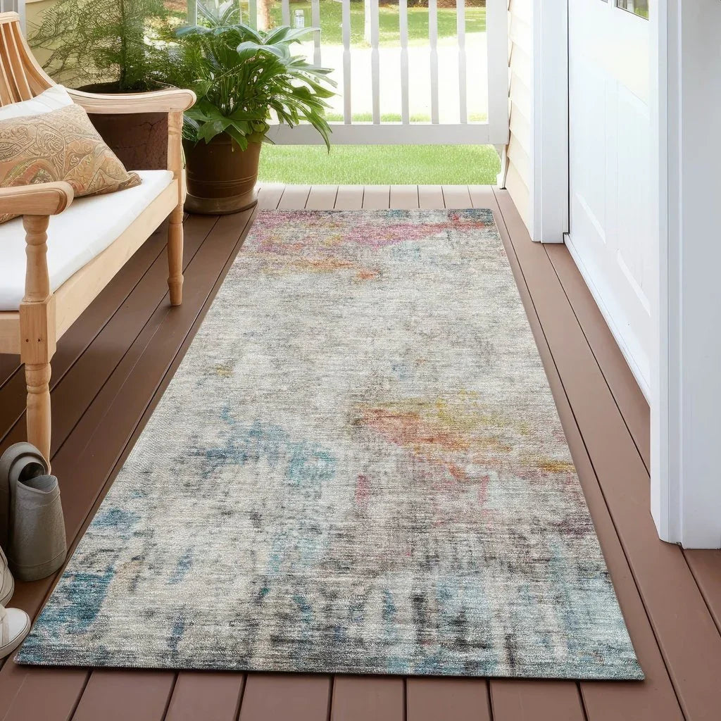 Celera Teal Washable Indoor - Outdoor Rug - LOOMLAN - LOOMLAN Rugs - Outdoor Rugs