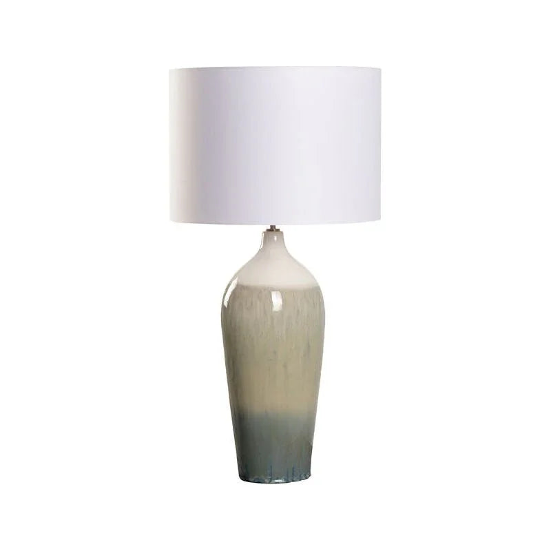 Celeste Crisp White Drum Shade Table Lamp - LOOMLAN - Wildwood - Table Lamps