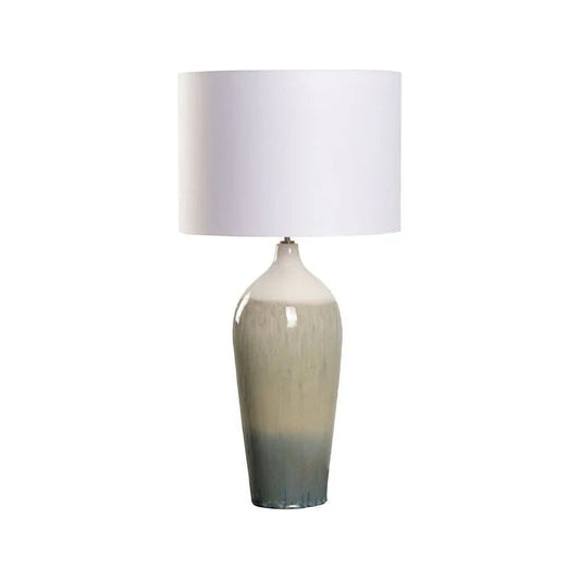 Celeste Crisp White Drum Shade Table Lamp - LOOMLAN - Wildwood - Table Lamps