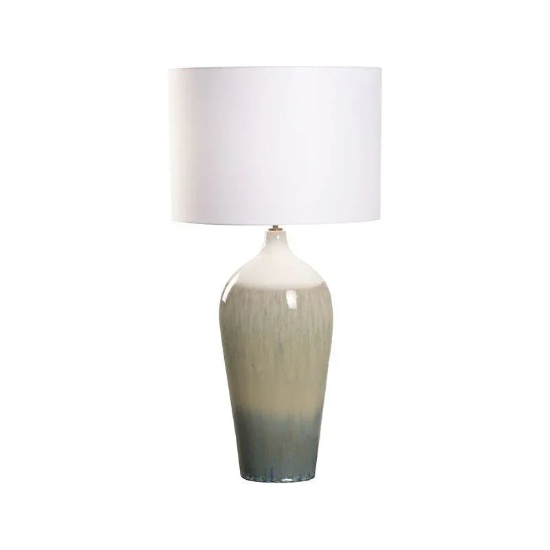 Celeste Crisp White Drum Shade Table Lamp - LOOMLAN - Wildwood - Table Lamps