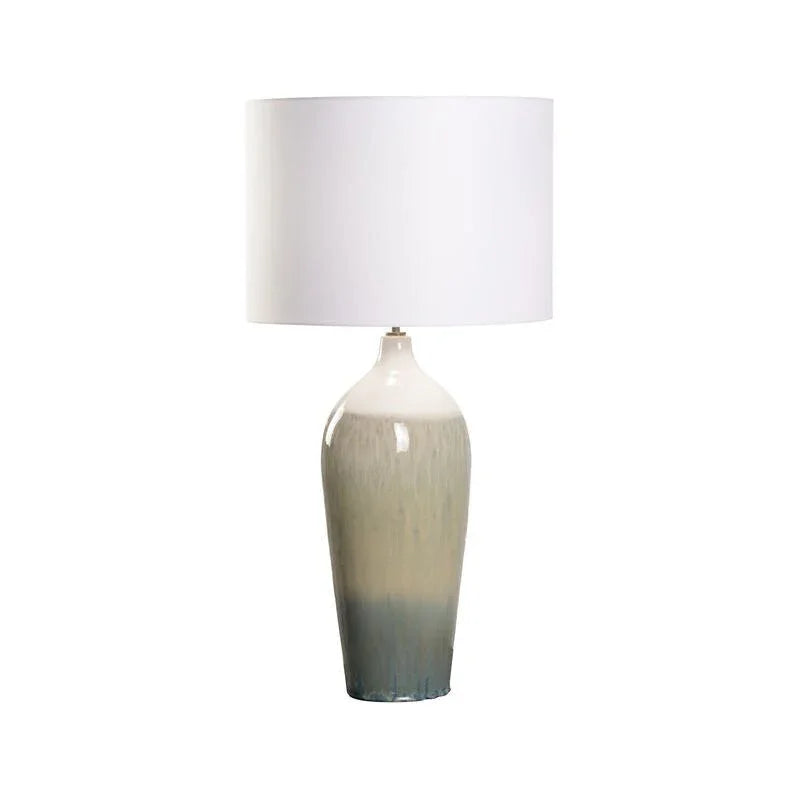 Celeste Crisp White Drum Shade Table Lamp - LOOMLAN - Wildwood - Table Lamps