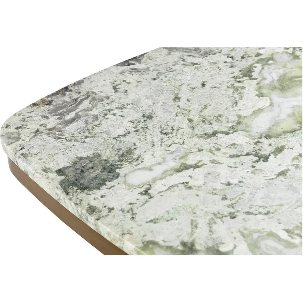 Celeste Green Marble & Iron Square Cafe Table - LOOMLAN - Moe's Home - Coffee Tables