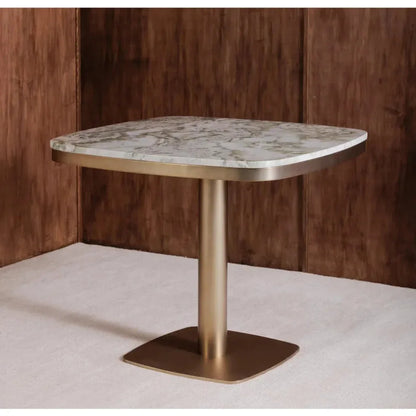 Celeste Green Marble & Iron Square Cafe Table - LOOMLAN - Moe's Home - Coffee Tables