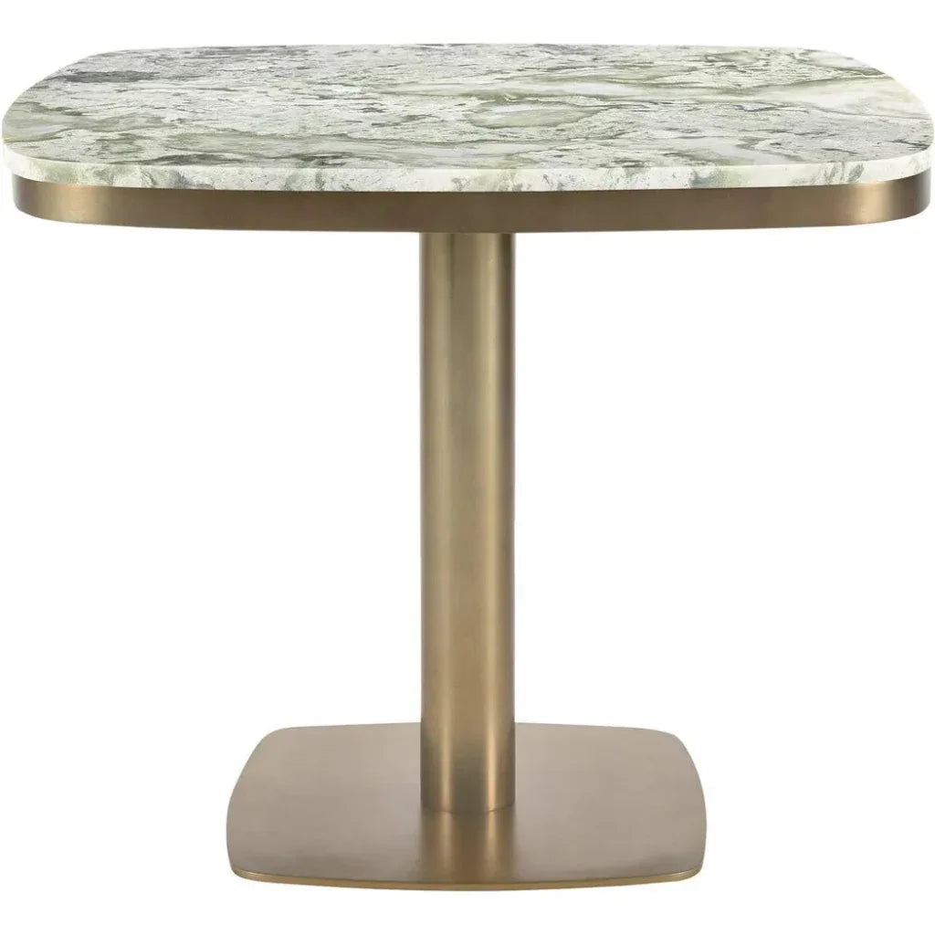 Celeste Green Marble & Iron Square Cafe Table - LOOMLAN - Moe's Home - Coffee Tables