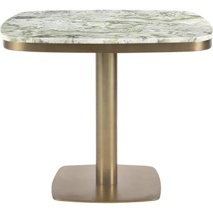 Celeste Green Marble & Iron Square Cafe Table - LOOMLAN - Moe's Home - Coffee Tables