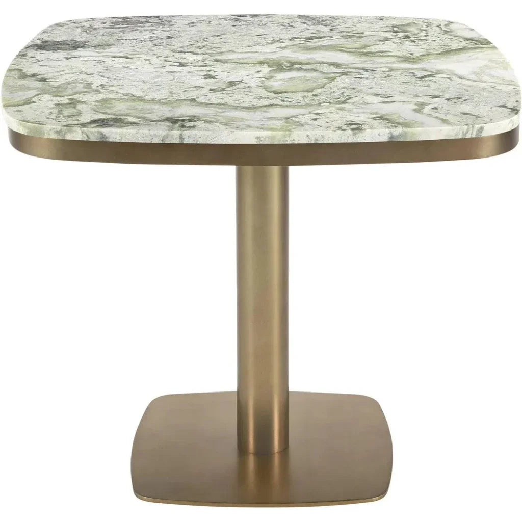 Celeste Green Marble & Iron Square Cafe Table - LOOMLAN - Moe's Home - Coffee Tables