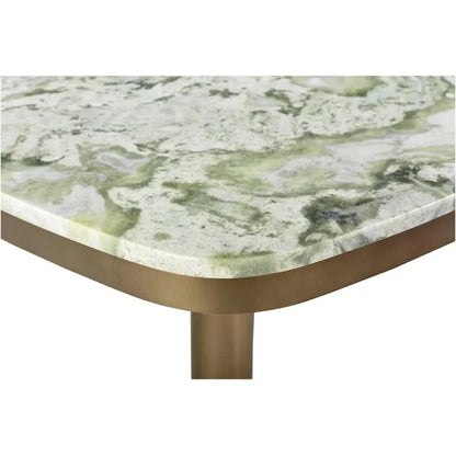 Celeste Green Marble & Iron Square Cafe Table - LOOMLAN - Moe's Home - Coffee Tables