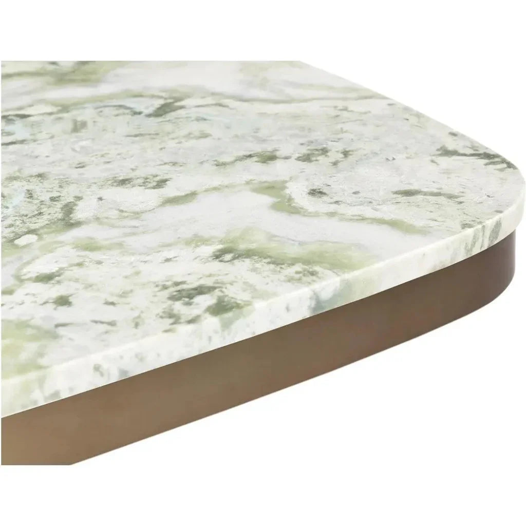 Celeste Green Marble & Iron Square Cafe Table - LOOMLAN - Moe's Home - Coffee Tables
