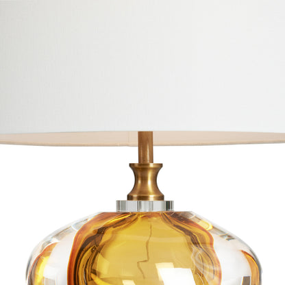 Celestial Brown Glass Table Lamp