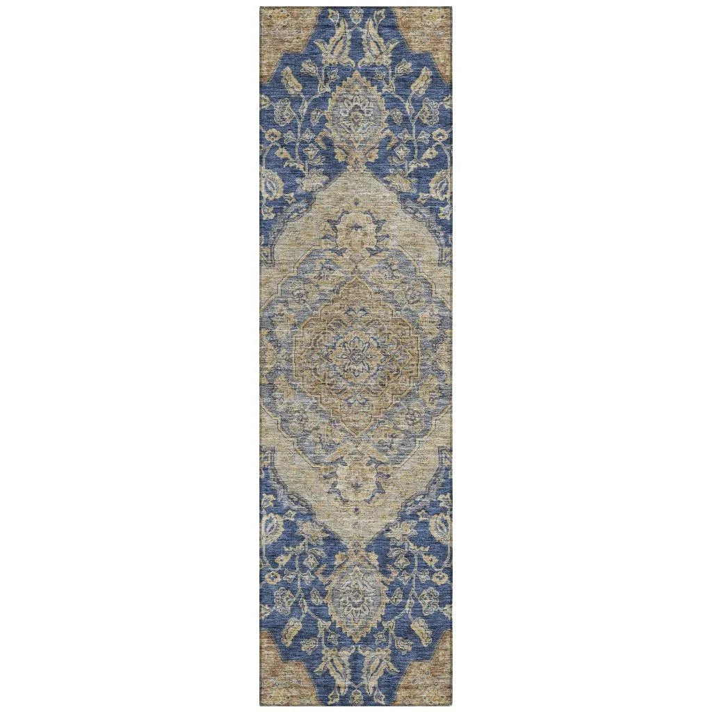 Celia Blue Washable Indoor - Outdoor Rug - LOOMLAN - LOOMLAN Rugs - Outdoor Rugs
