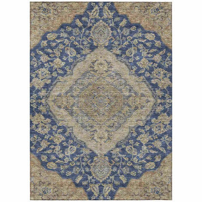 Celia Blue Washable Indoor - Outdoor Rug - LOOMLAN - LOOMLAN Rugs - Outdoor Rugs