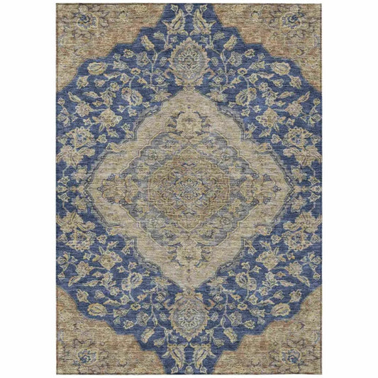 Celia Blue Washable Indoor - Outdoor Rug - LOOMLAN - LOOMLAN Rugs - Outdoor Rugs