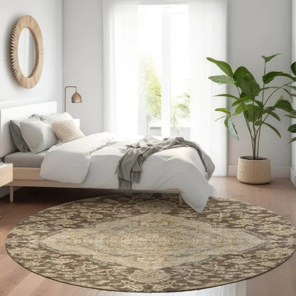 Celia Brown Washable Indoor - Outdoor Rug - LOOMLAN - LOOMLAN Rugs - Outdoor Rugs