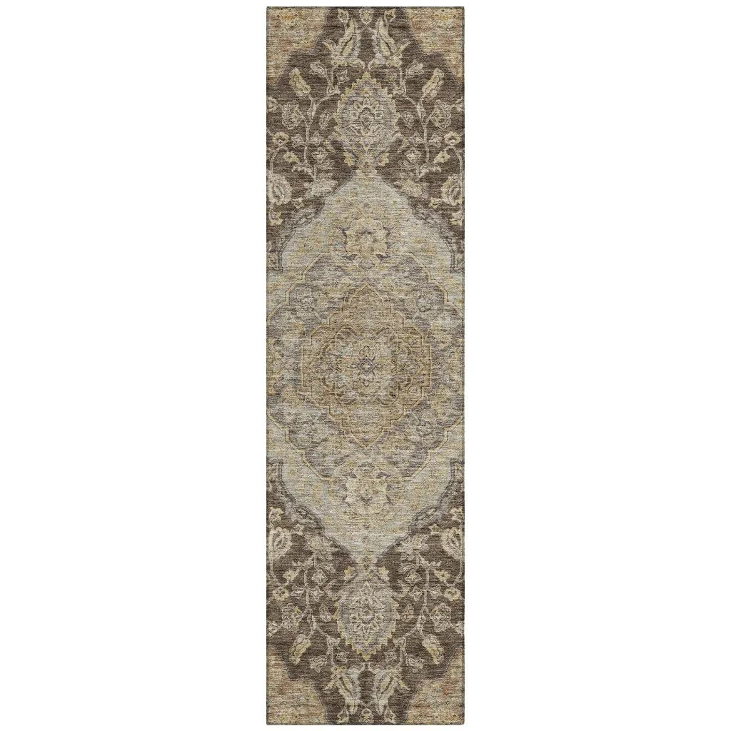 Celia Brown Washable Indoor - Outdoor Rug - LOOMLAN - LOOMLAN Rugs - Outdoor Rugs