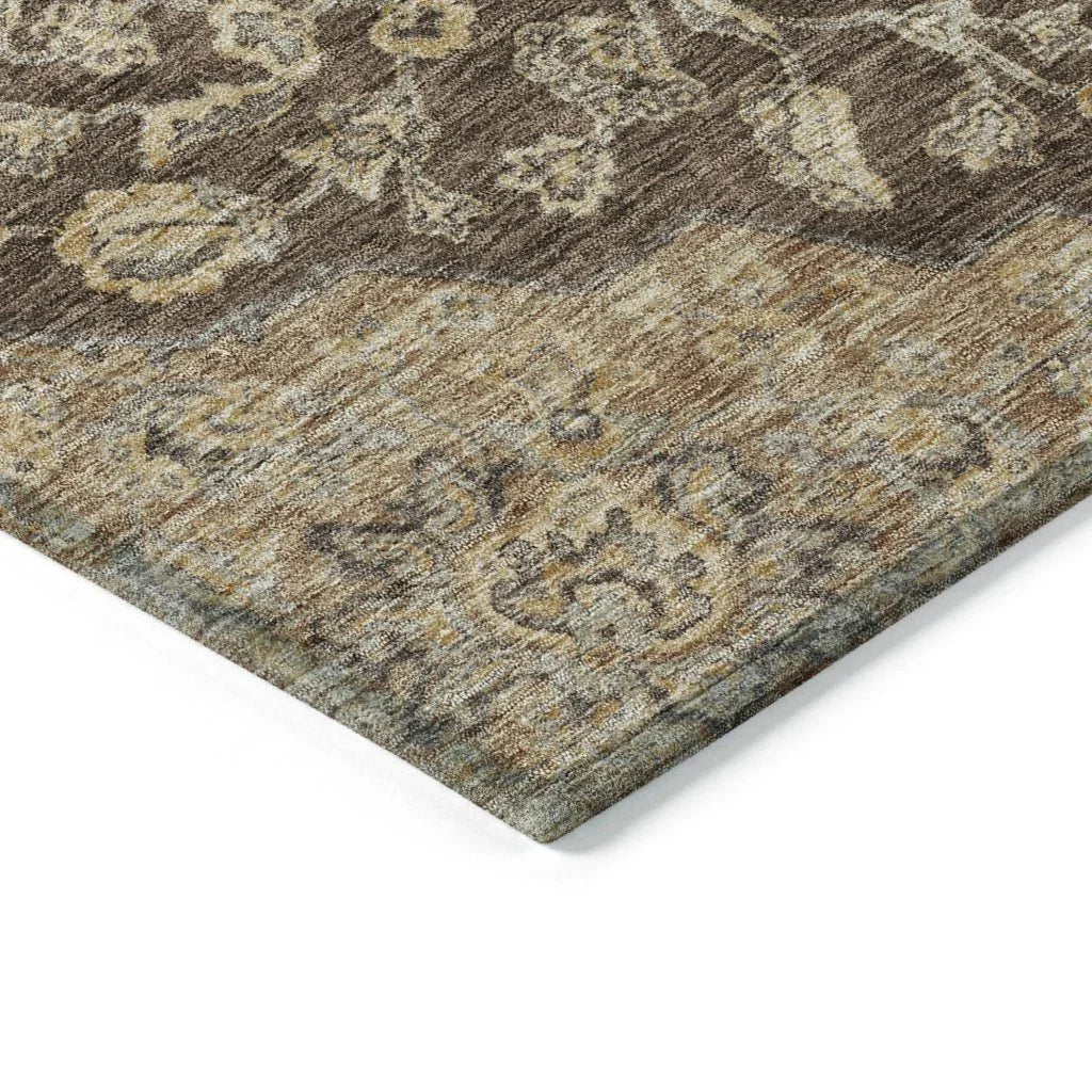 Celia Brown Washable Indoor - Outdoor Rug - LOOMLAN - LOOMLAN Rugs - Outdoor Rugs