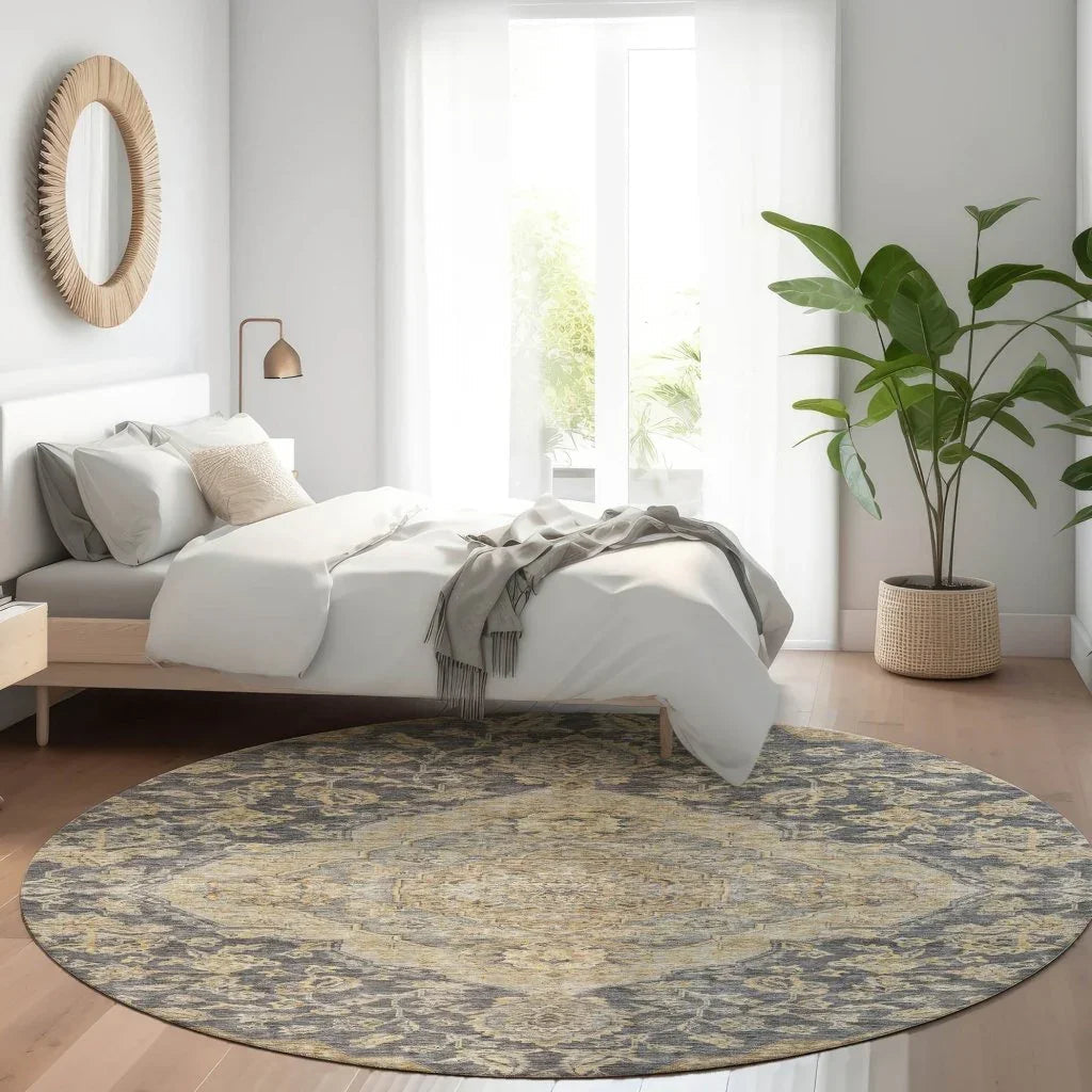 Celia Gray Washable Indoor - Outdoor Rug - LOOMLAN - LOOMLAN Rugs - Outdoor Rugs