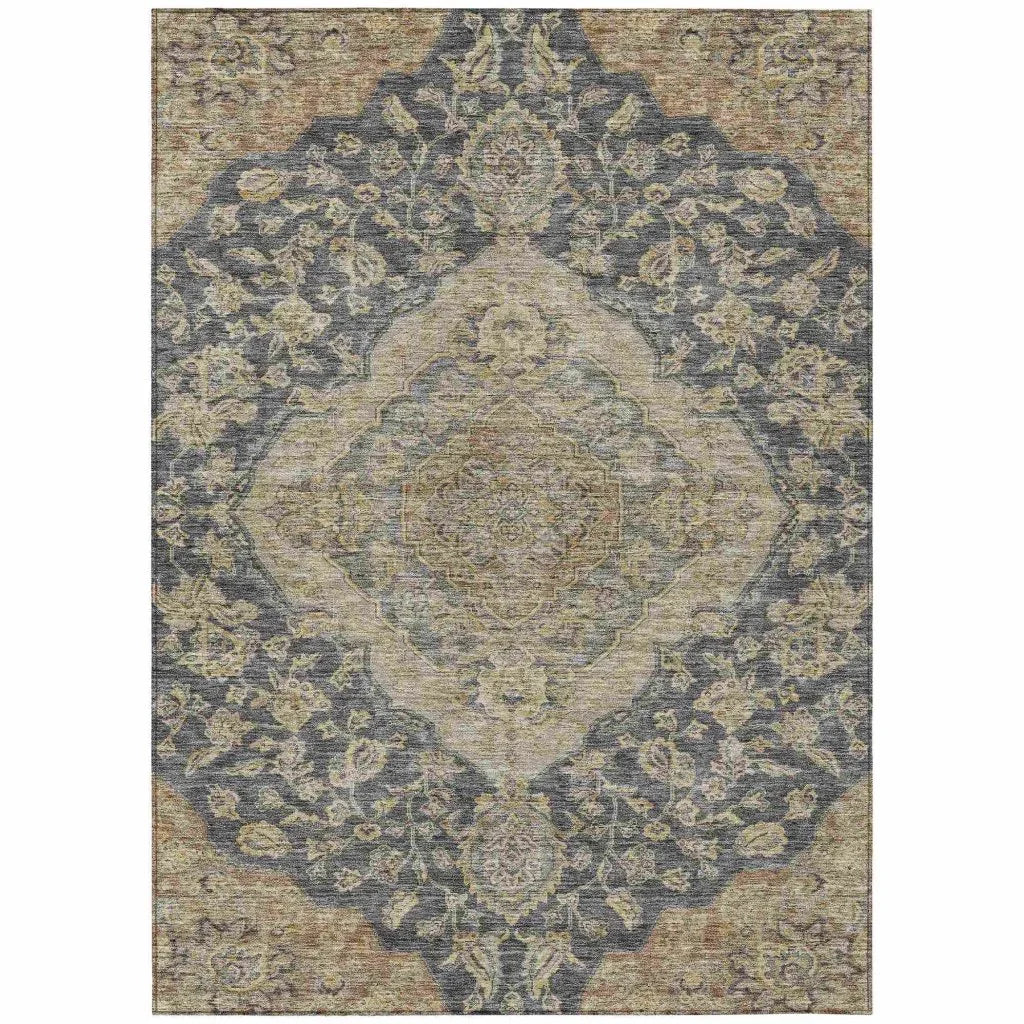 Celia Gray Washable Indoor - Outdoor Rug - LOOMLAN - LOOMLAN Rugs - Outdoor Rugs