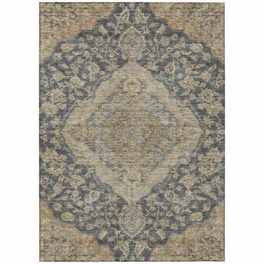 Celia Gray Washable Indoor - Outdoor Rug - LOOMLAN - LOOMLAN Rugs - Outdoor Rugs